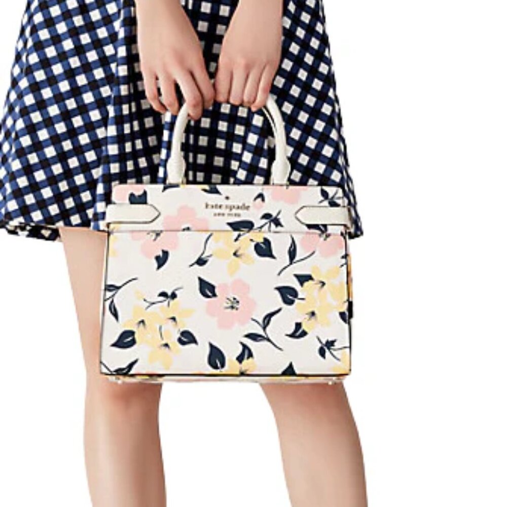 Like New Kate Spade New York Staci Floral Shoulder Bag Purse - Picture 2 of 15